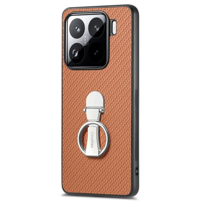 CASENEO - CASENEO C1-19 Xiaomi 15 Skal Fällbart Ställ i Läder - Brun