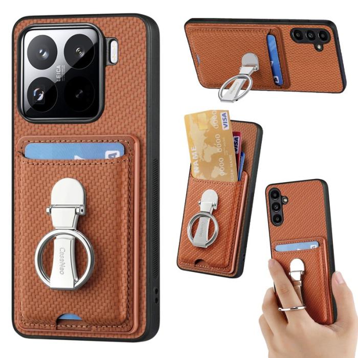 CASENEO - CASENEO C1-9 Fodral för Xiaomi 15 med Kickstand Brun