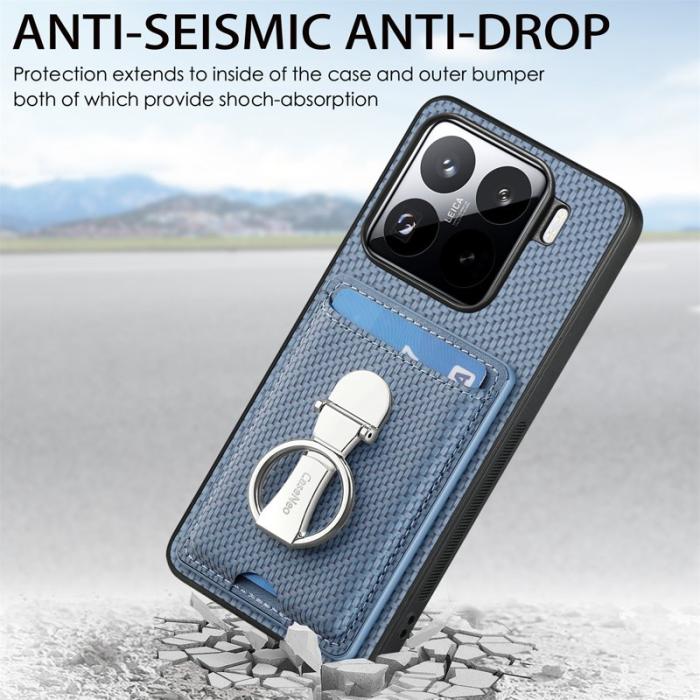 CASENEO - CASENEO C1-9 Xiaomi 15 Skal med Kickstand och Kortfack - Svart