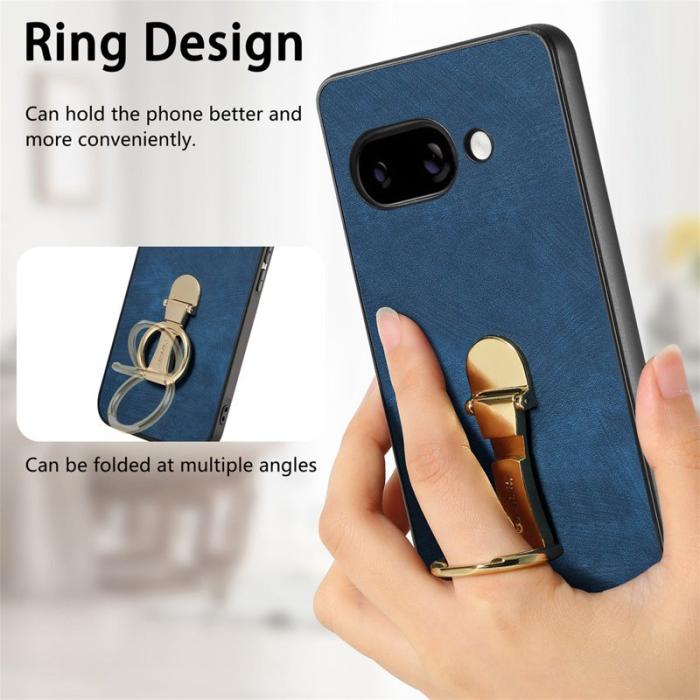 CASENEO - CASENEO D22 Fodral för Google Pixel 9a - Äkta läder - Blå