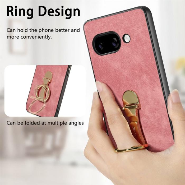 CASENEO - CASENEO Fodral Google Pixel 9a - Retro Läder - Rosa