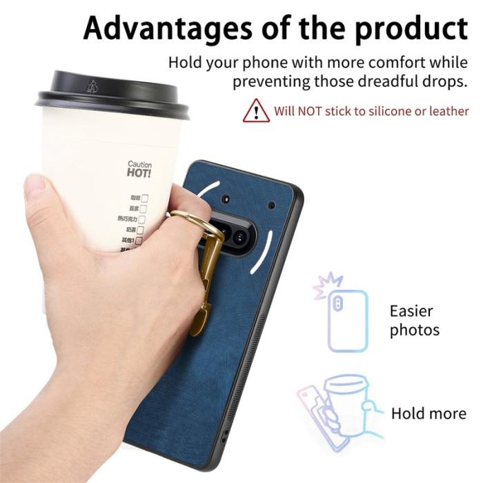 CASENEO - CASENEO D22 Fodral för Nothing Phone (3a) Äkta läder - Blå