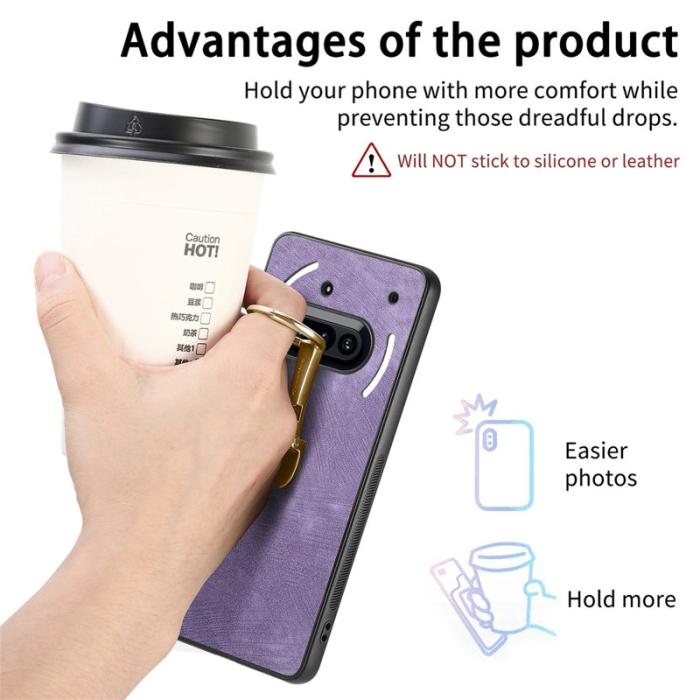 CASENEO - CASENEO D22 Fodral för Nothing Phone (3a) Äkta läder - Lila