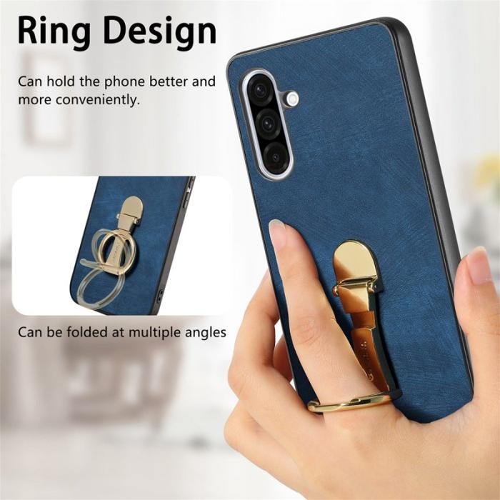 CASENEO - CASENEO D22 Fodral för Samsung Galaxy A36 5G - Äkta läder - Blå