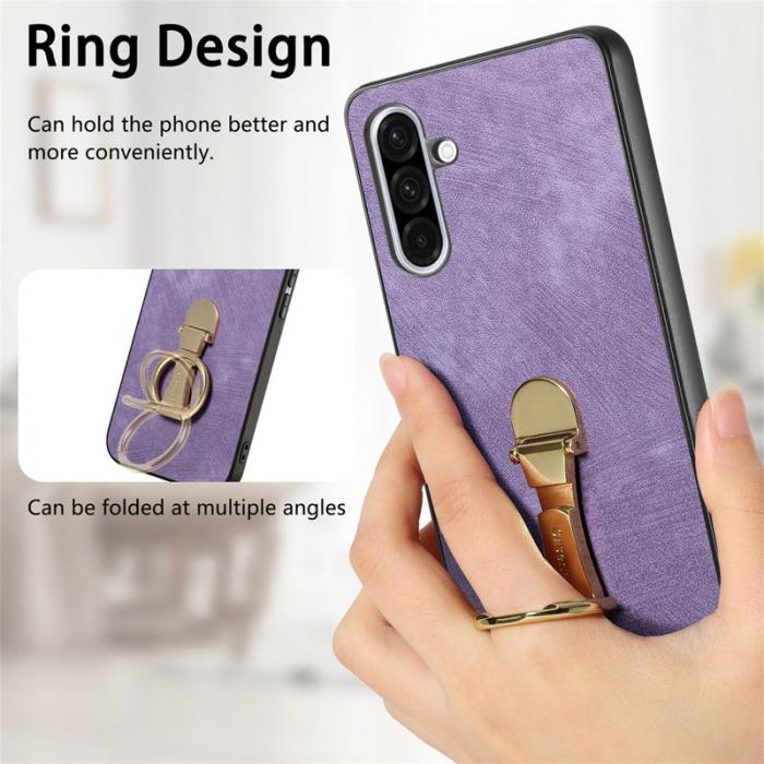 CASENEO - CASENEO D22 Fodral för Samsung Galaxy A36 5G - Äkta läder - Lila