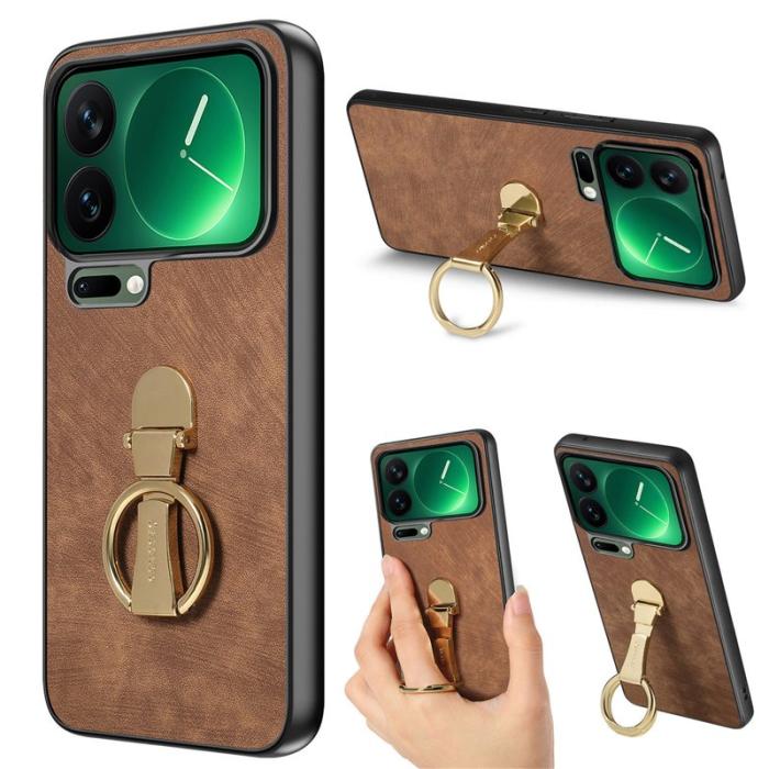 CASENEO - CASENEO D22 Fodral för Xiaomi 17 Pro - Fällbart Ställ - Brun