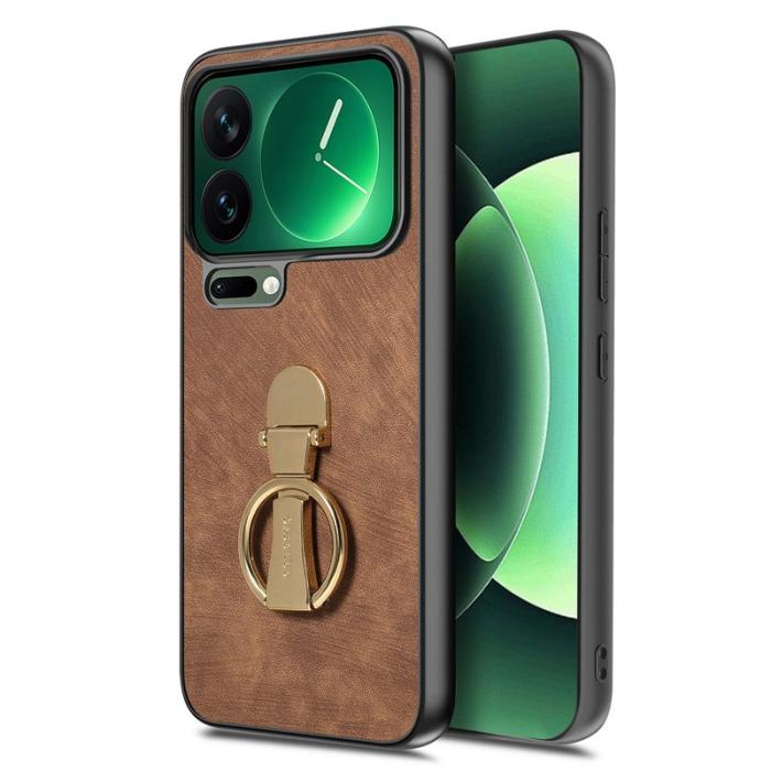 CASENEO - CASENEO D22 Fodral för Xiaomi 17 Pro - Fällbart Ställ - Brun