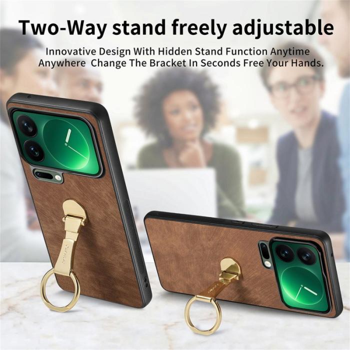 CASENEO - CASENEO D22 Fodral för Xiaomi 17 Pro - Fällbart Ställ - Brun