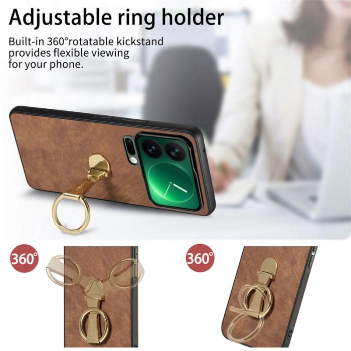 CASENEO - CASENEO D22 Fodral för Xiaomi 17 Pro - Fällbart Ställ - Brun