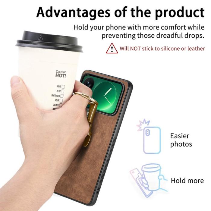 CASENEO - CASENEO D22 Fodral för Xiaomi 17 Pro - Fällbart Ställ - Brun