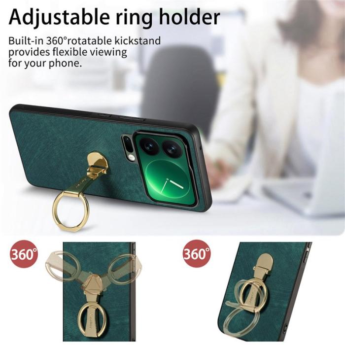 CASENEO - CASENEO D22 Fodral för Xiaomi 17 Pro i Retro Läder - Grön