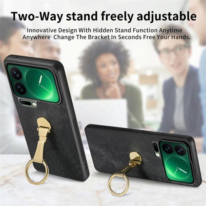 CASENEO - CASENEO D22 Fodral för Xiaomi 17 Pro i Retro Läder - Svart