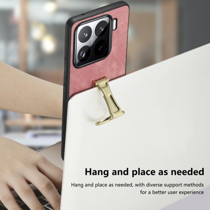 CASENEO - CASENEO D22 Xiaomi 15 Pro Skal Fällbart Ställ Retro Läder Svart