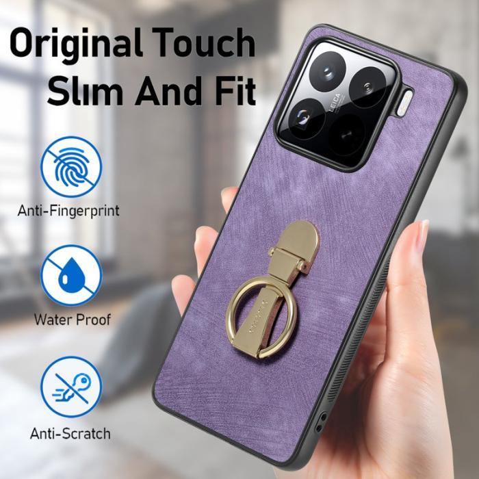 CASENEO - CASENEO D22 Xiaomi 15 Pro Skal Fällbart Ställ Retro Läder Svart