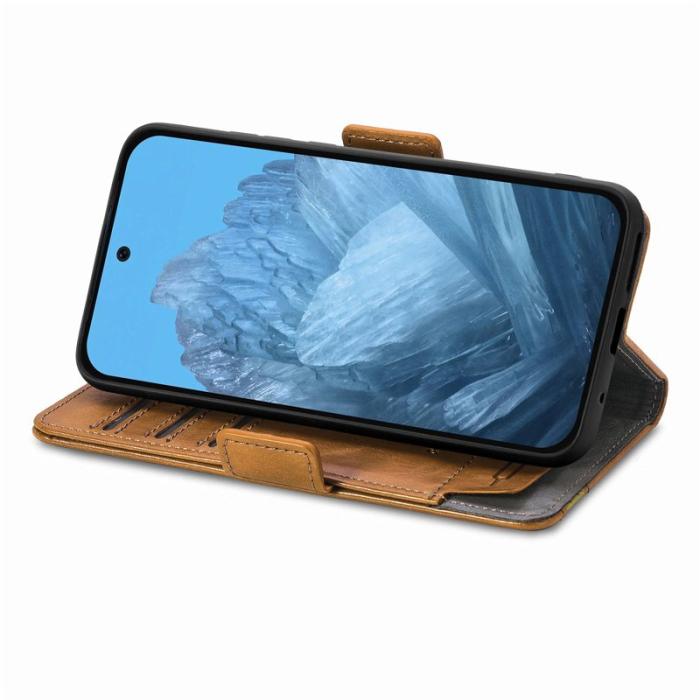 CASENEO - CASENEO Google Pixel 10 Pro XL Fodral PU Läder Light Brown