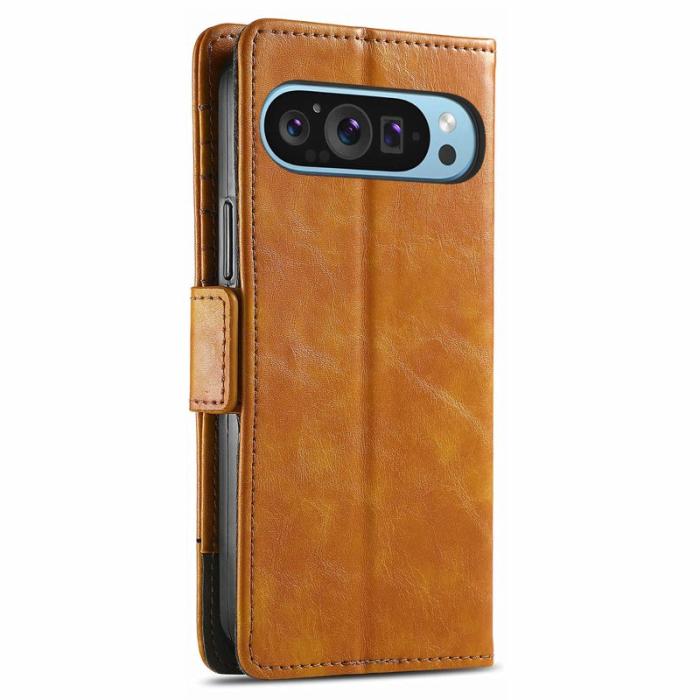 CASENEO - CASENEO Google Pixel 10 Pro XL Fodral PU Läder Light Brown