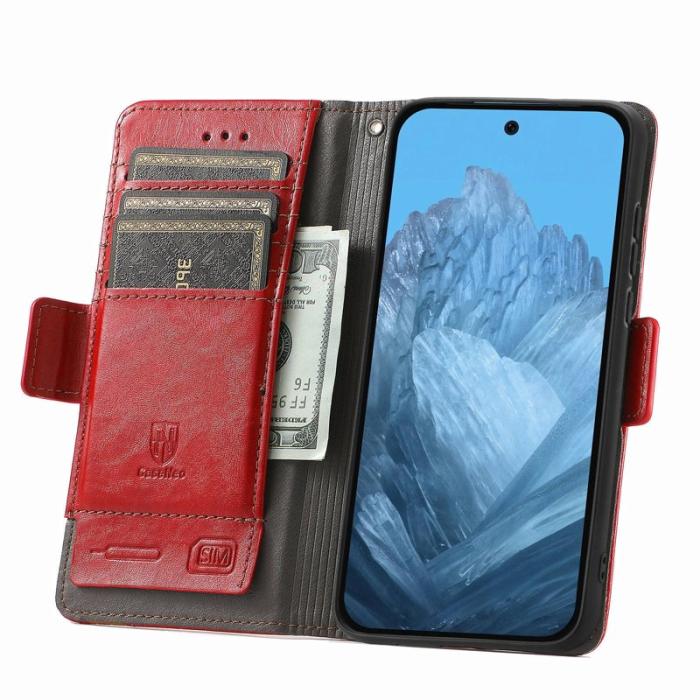 CASENEO - CASENEO Google Pixel 10 Pro XL Fodral PU Läder med RFID - Röd