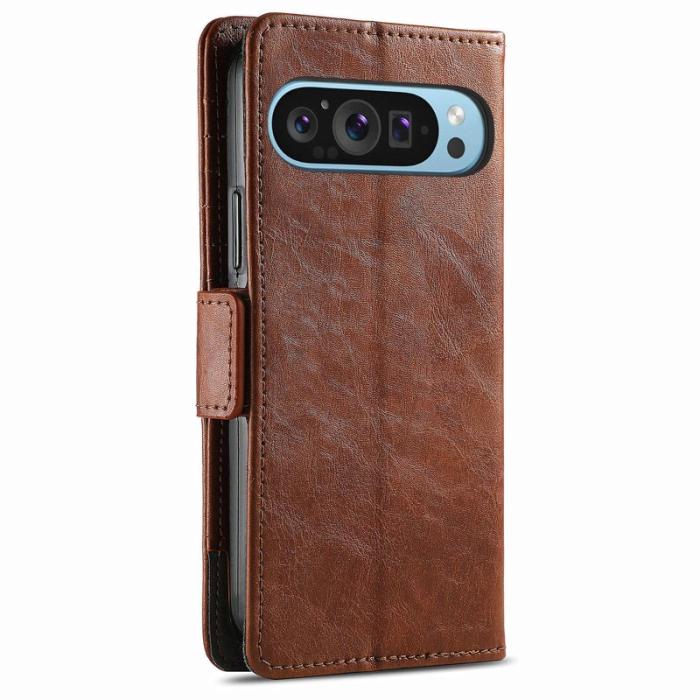 CASENEO - CASENEO Google Pixel 10 Pro XL Fodral PU Läder med Ställ Dark Brown