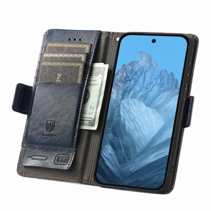 CASENEO - CASENEO Google Pixel 10 Pro XL Fodral PU Läder Mörkblå