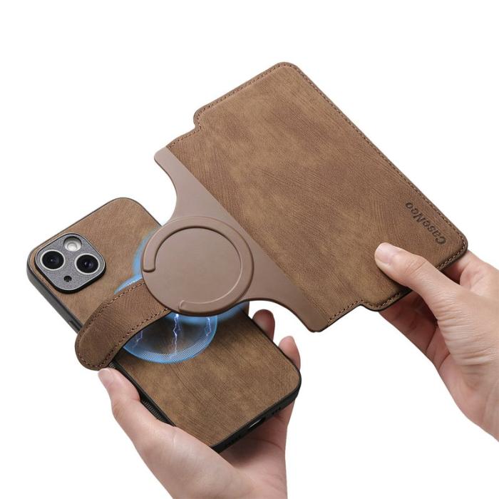 CASENEO - CASENEO iPhone 14 Plus Fodral Äkta läder - Brun