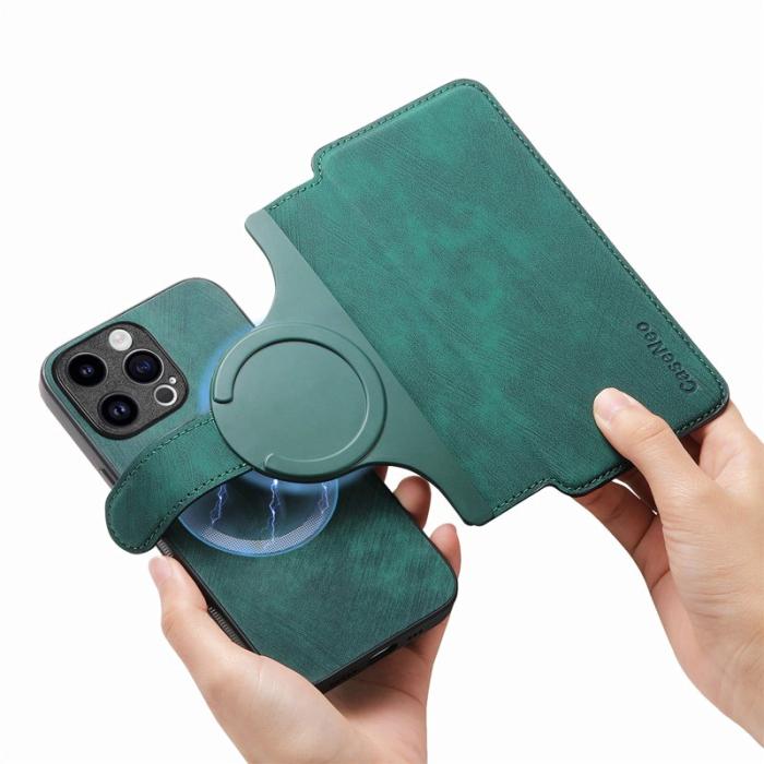 CASENEO - CASENEO iPhone 14 Pro Max Fodral Äkta läder - Grön