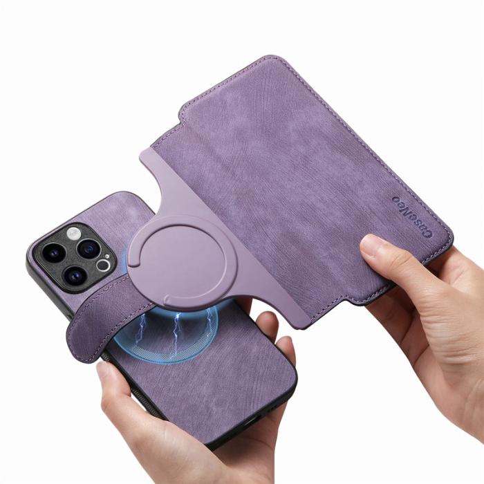 CASENEO - CASENEO iPhone 14 Pro Max Fodral Äkta läder - Lila