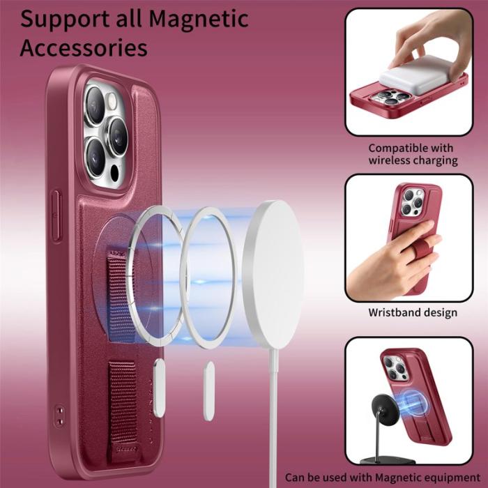 CASENEO - CASENEO iPhone 14 Pro Max Fodral PU Läder - Röd