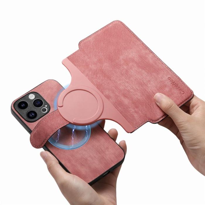 CASENEO - CASENEO iPhone 15 Pro Max Fodral Äkta läder - Rosa