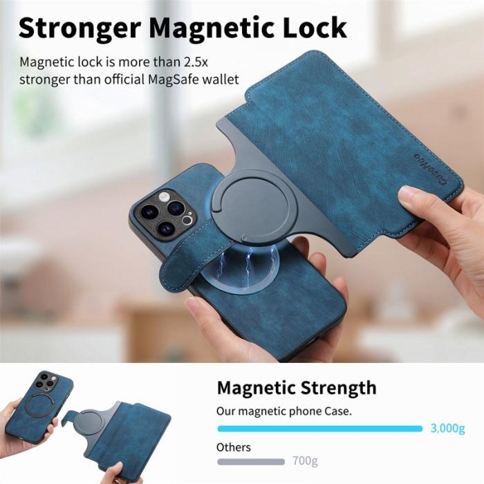 CASENEO - CASENEO iPhone 15 Pro Fodral Äkta läder - Mörkblå