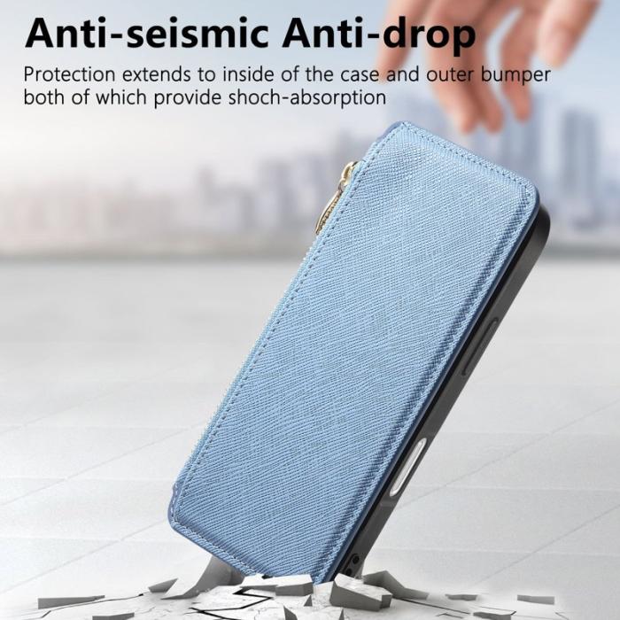 CASENEO - CASENEO iPhone 16 Plus Fodral Äkta läder - Blå