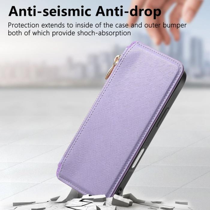 CASENEO - CASENEO iPhone 16 Plus Fodral Äkta läder - Lila