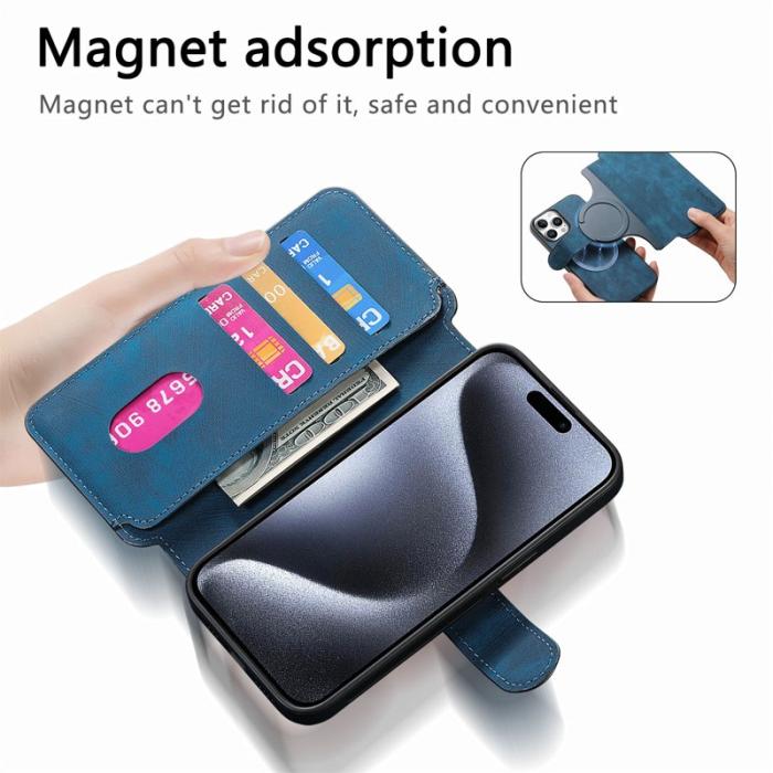 CASENEO - CASENEO iPhone 16 Pro Max Fodral Äkta läder - Blå