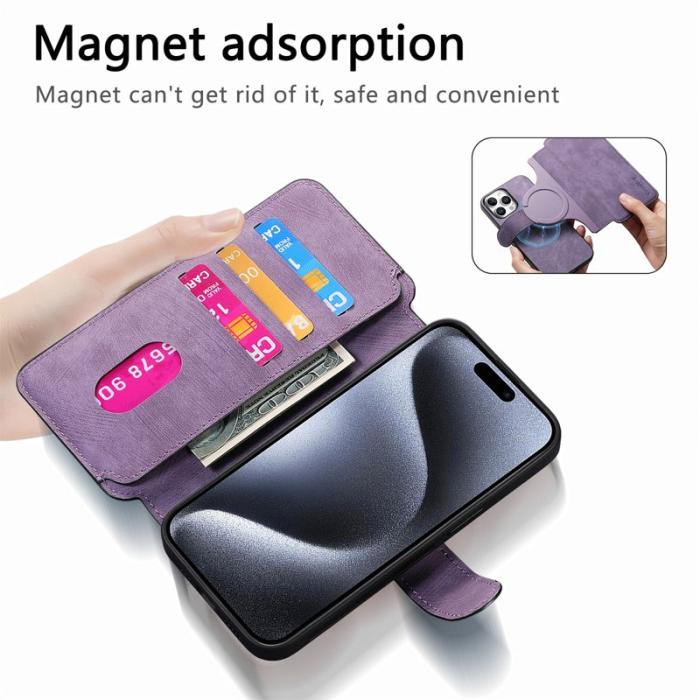 CASENEO - CASENEO iPhone 16 Pro Max Fodral Äkta läder - Lila