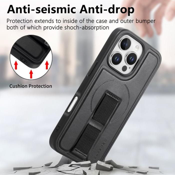 CASENEO - CASENEO iPhone 16 Pro Max Fodral PU Läder - Svart