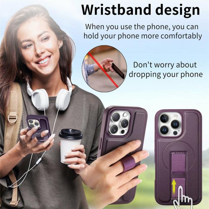 CASENEO - CASENEO iPhone 16 Pro Fodral Magnetiskt PU Läder - Lila