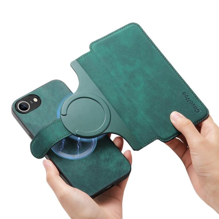 CASENEO - CASENEO iPhone 16e Fodral Äkta läder - Grön