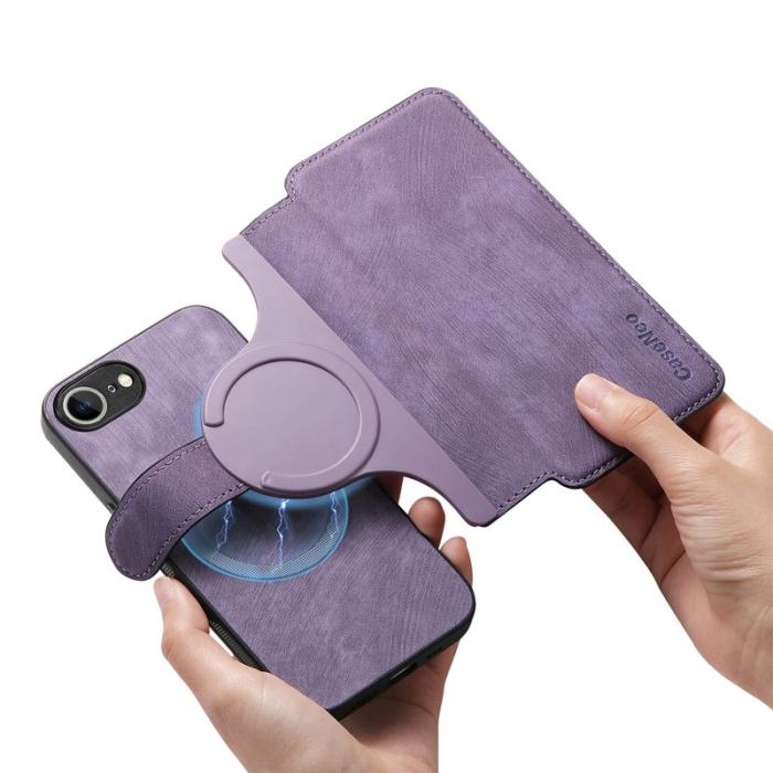 CASENEO - CASENEO iPhone 16e Fodral Äkta läder - Lila