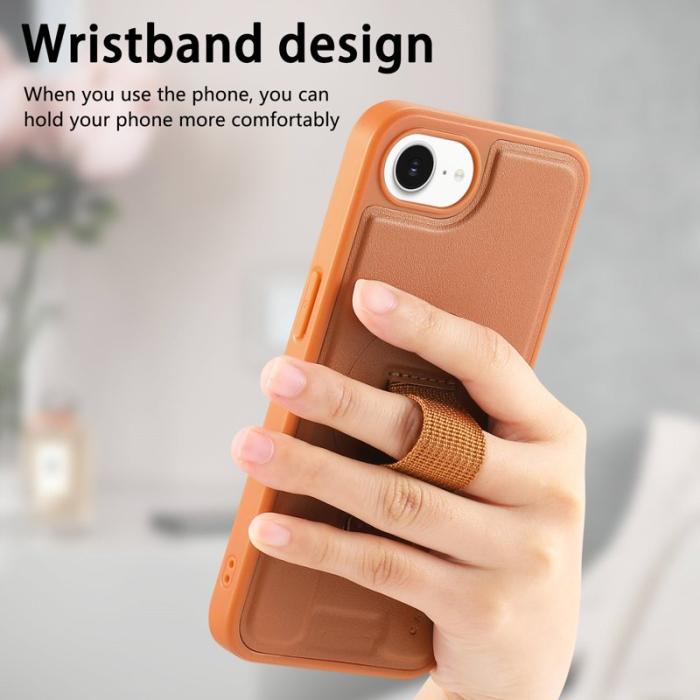 CASENEO - CASENEO iPhone 16e Fodral PU Läder - Chockresistent - Brun