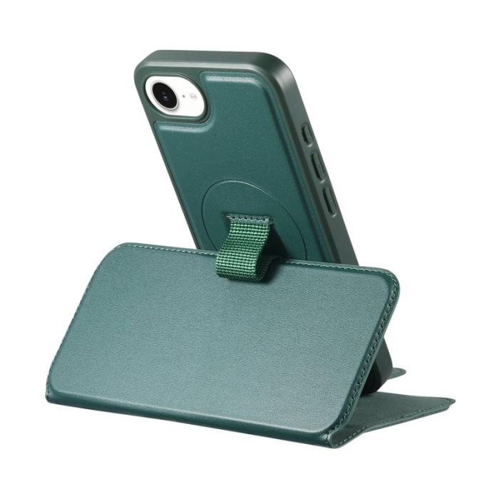 CASENEO - CASENEO iPhone 16e Fodral Äkta läder - Grön