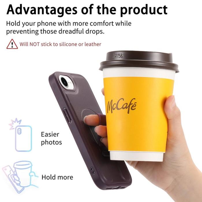 CASENEO - CASENEO iPhone 16e Fodral Magnetiskt PU Läder - Lila