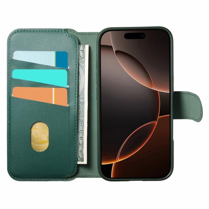 CASENEO - CASENEO iPhone 17 Pro Magnetiskt Fodral RFID Blockering Grön