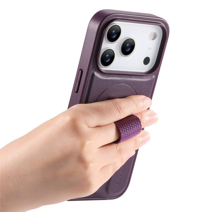 CASENEO - CASENEO iPhone 17 Pro Max Skal Magnetiskt Läder + PC - Lila