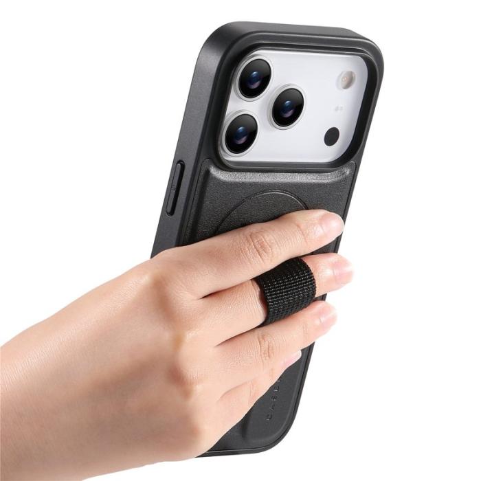 CASENEO - CASENEO iPhone 17 Pro Max Skal Magnetiskt PU Läder + PC Svart