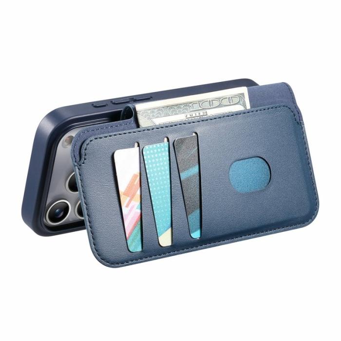 CASENEO - CASENEO iPhone 17 Pro Skal RFID Blocker Läder Blå