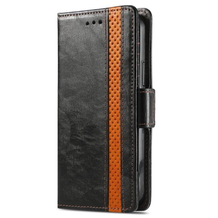 CASENEO - CASENEO iPhone 17 Skal PU Läder Fodral med RFID Skydd - Svart