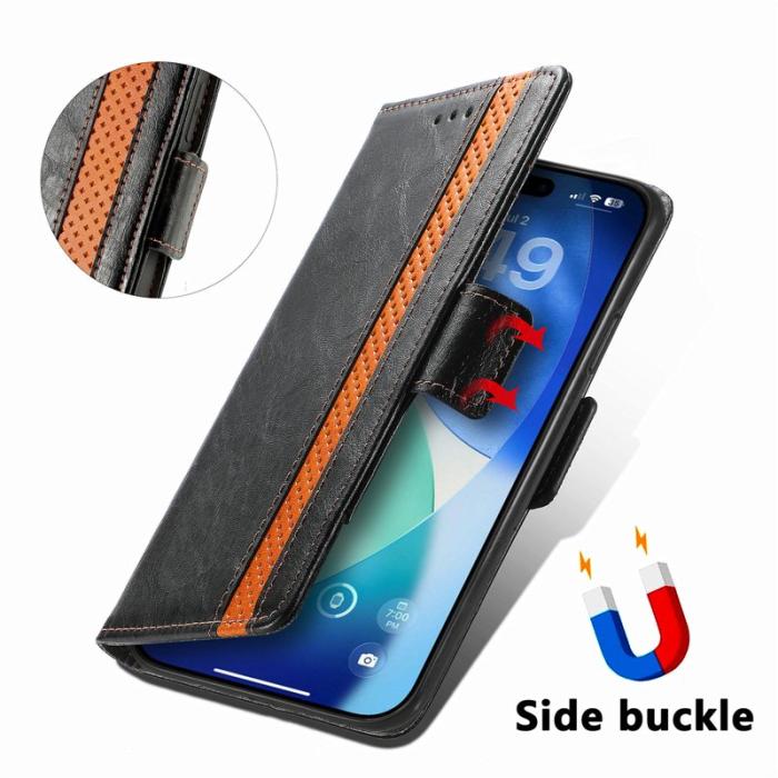 CASENEO - CASENEO iPhone Air Fodral PU Läder Ställ med RFID Blockering - Svart