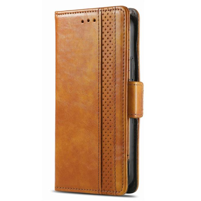 CASENEO - CASENEO iPhone Air Fodral PU Läder Ställ med RFID Skydd Khaki