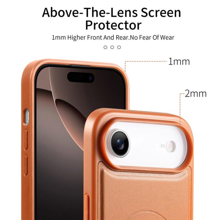 CASENEO - CASENEO iPhone Air Magnetiskt Fodral Handledsrem PU Läder Brun