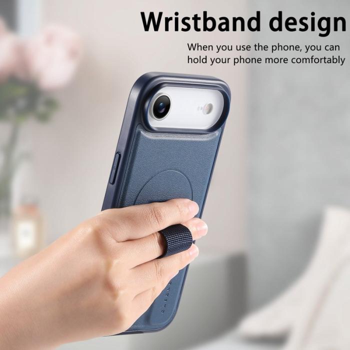 CASENEO - CASENEO iPhone Air Fodral Magnetiskt PU Läder - Blå