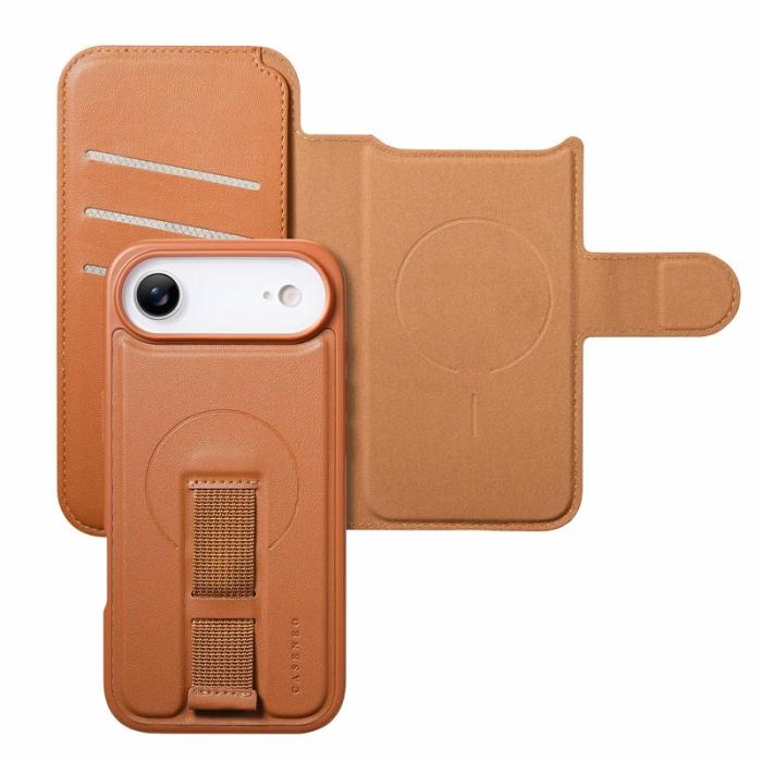 CASENEO - CASENEO iPhone Air Skal RFID Blocker Läder Fodral Brun